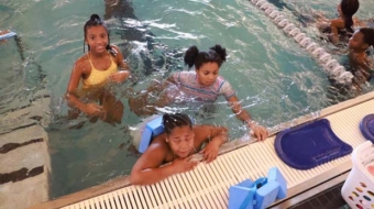 swimming home